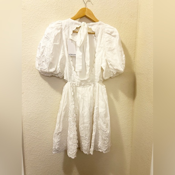 NWT Anthropologie Lovaan Liberty Linen Mini Dress - Picture 5 of 6